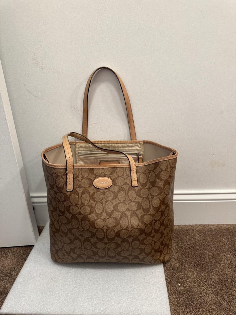 Coach signature logo metro city tote bag 2014 F29144 - Picture 2 of 12